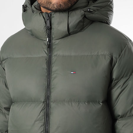 Tommy Jeans - Doudoune Capuche Longue Essential 0466 Vert Kaki
