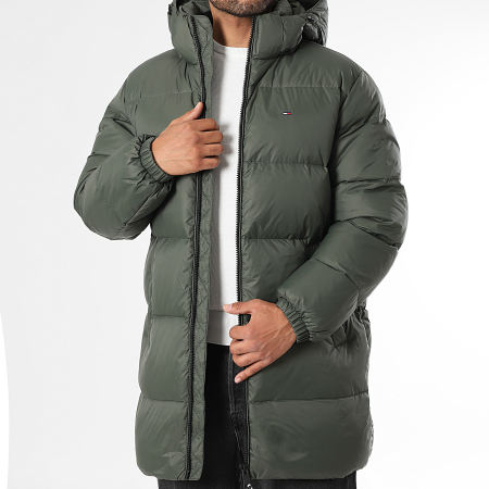Tommy Jeans - Doudoune Capuche Longue Essential 0466 Vert Kaki