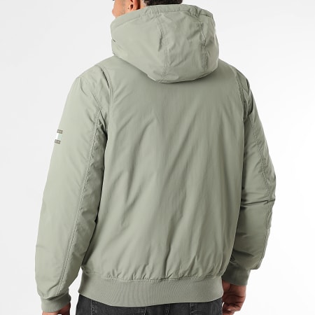 Tommy Jeans - Veste Bomber Capuche City Ready 2032 Vert Kaki Clair