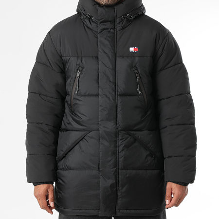 Tommy Jeans - Doudoune Capuche Fabric Mix 2249 Noir