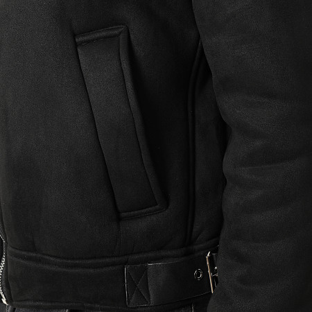 Uniplay - Chaqueta Con Cremallera Efecto Cuero 563 Negra