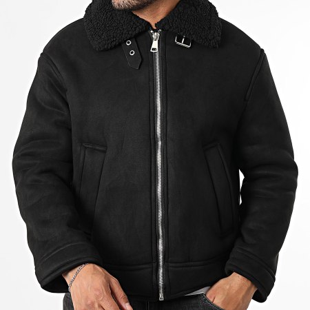 Uniplay - Chaqueta Con Cremallera Efecto Cuero 563 Negra