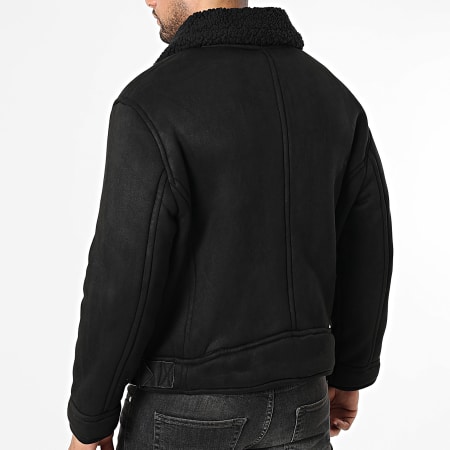 Uniplay - Chaqueta Con Cremallera Efecto Cuero 563 Negra