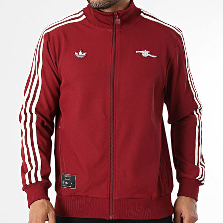 Zipped Jacket With Stripes Arsenal FC Terrace Icon JM9390 Burgundy