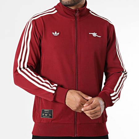 Adidas Originals - Veste Zippée A Bandes Arsenal FC Terrace Icon JM9390 Bordeaux