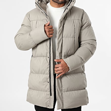 Classic Series - Chaqueta Acolchada con Capucha Larga 070 Gris