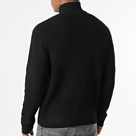 Jack And Jones - Pull Col Zippé Grid Noir