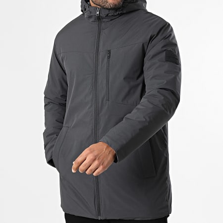 JJREBEL - Parka Capuche Casper Gris Anthracite
