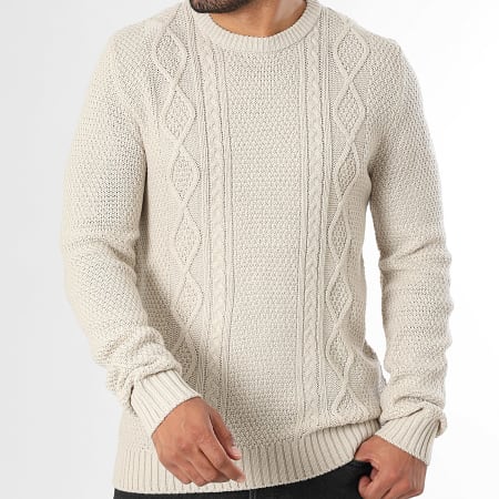JJ Rebel - Pull Maille Josh Beige