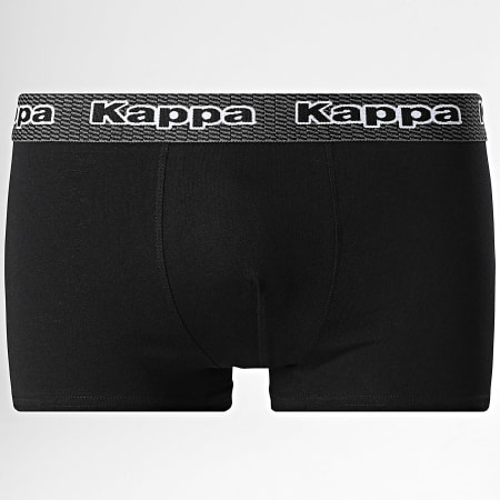 Kappa - Juego de 4 bóxers 92890913 Caqui Verde Heather Gris Carbón Gris Heather Negro
