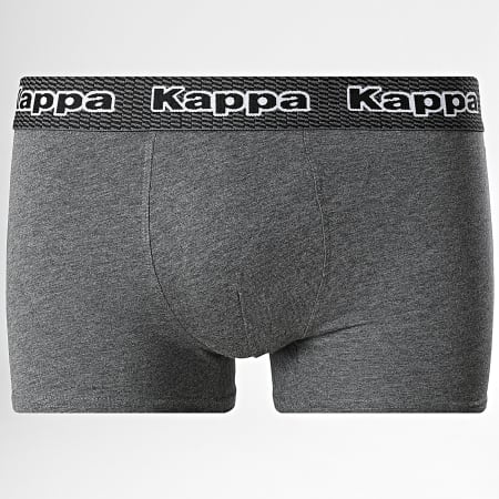 Kappa - Juego de 4 bóxers 92890913 Caqui Verde Heather Gris Carbón Gris Heather Negro