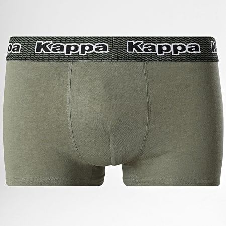 Kappa - Juego de 4 bóxers 92890913 Caqui Verde Heather Gris Carbón Gris Heather Negro