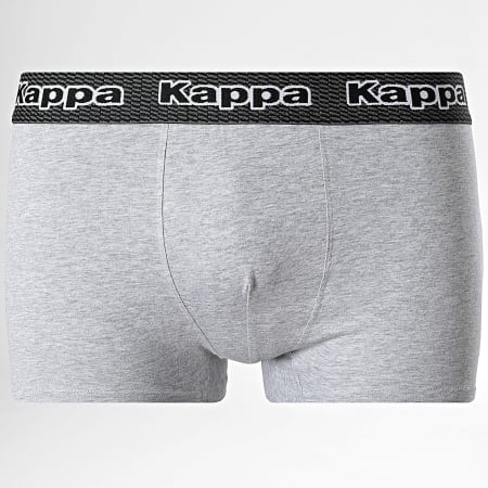 Kappa - Juego de 4 bóxers 92890913 Caqui Verde Heather Gris Carbón Gris Heather Negro