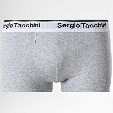 Sergio Tacchini - Lot De 4 Boxers 92890613 Bleu Gris Chiné Bordeaux Noir