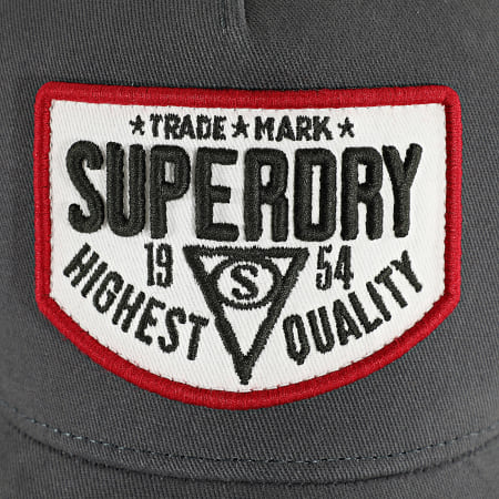 Superdry - Casquette Trucker Mesh W9010176A Gris Anthracite Vert Kaki