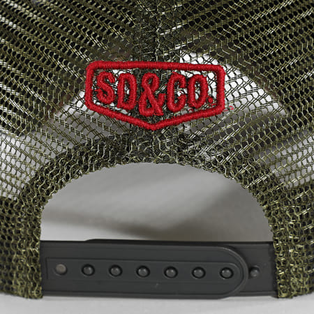 Superdry - Casquette Trucker Mesh W9010176A Gris Anthracite Vert Kaki