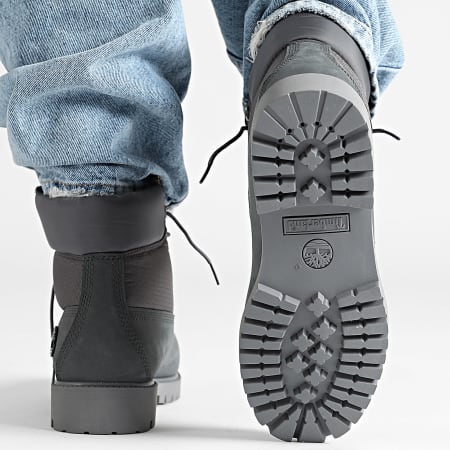 Timberland - Stivali Heritage 6 In Lace Waterproof A6EAS Grigio Scuro Nubuck Refle