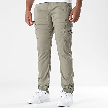 Deeluxe - Pantalon Cargo Slim Garden 05V7050M Vert Kaki Clair