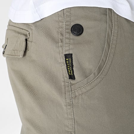 Deeluxe - Pantalon Cargo Regular Fit Danason 05V7058M Vert Kaki Clair