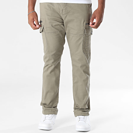 Deeluxe - Pantalon Cargo Regular Fit Danason 05V7058M Vert Kaki Clair
