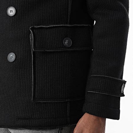 Classic Series - Chaqueta abotonada con capucha 209 negra