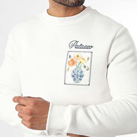 Classic Series - Sudadera Cuello Redondo 52A Beige Claro Floral