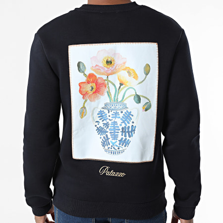 Classic Series - Sudadera Crewneck 52A Azul Marino Floral