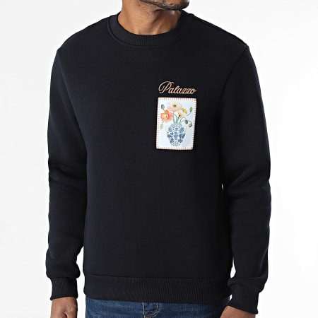 Classic Series - Sudadera Crewneck 52A Azul Marino Floral