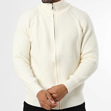 Frilivin - Chaleco con cremallera 511 Beige claro