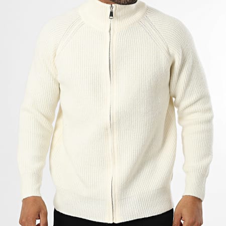 Frilivin - Chaleco con cremallera 511 Beige claro