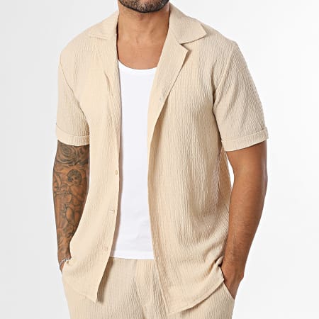 Frilivin - Ensemble Chemise Manches Courtes Et Pantalon 172 Beige