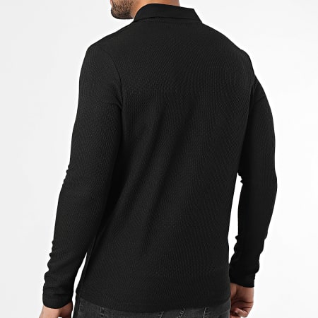 Frilivin - Polo de manga larga texturizado 553 Negro