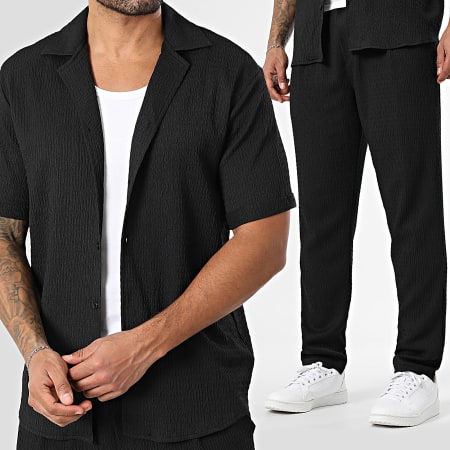 Frilivin - Ensemble Chemise Manches Courtes Et Pantalon 172 Noir