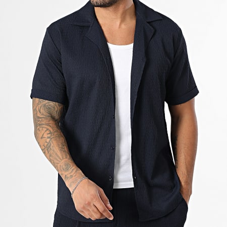 Frilivin - Ensemble Chemise Manches Courtes Et Pantalon 172 Bleu Marine