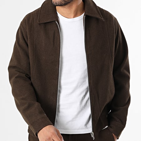 Frilivin - Ensemble Veste Zippée Et Pantalon L32 Marron