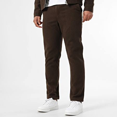 Frilivin - Ensemble Veste Zippée Et Pantalon L32 Marron