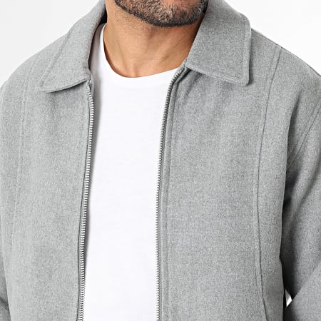 Frilivin - Conjunto Chaqueta Zippée y Pantalón L32 Gris Jaspeado