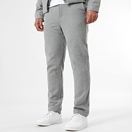 Frilivin - Conjunto Chaqueta Zippée y Pantalón L32 Gris Jaspeado