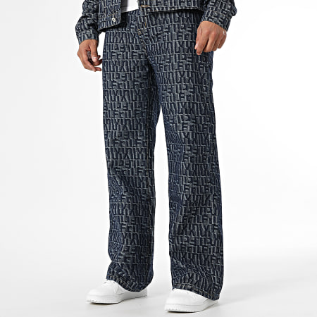 Frilivin - Ensemble Veste Jean Et Jean Baggy Fit 576 Bleu Denim