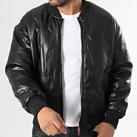 Frilivin - Chaqueta Bomber Sintético G02 Negro