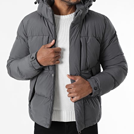 Classic Series - Plumífero Capucha 001 Gris Antracita