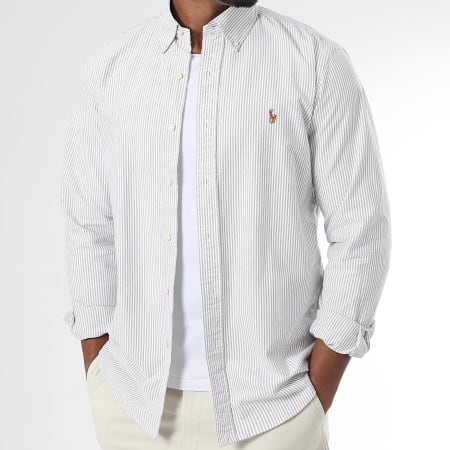 slim fit dress slacks Polo Ralph Lauren Custom Fit Striped Oxford Shirt Blue Multi – The Sporting  Lodge