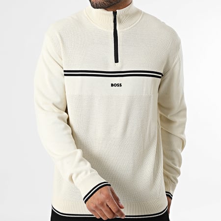 BOSS - Jersey Cuello Con Cremallera Zone 50541963 Beige