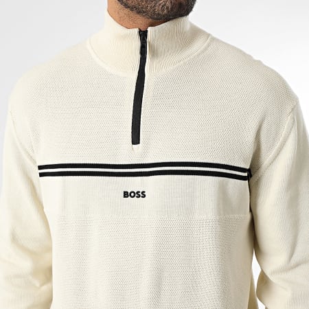 BOSS - Jersey Cuello Con Cremallera Zone 50541963 Beige
