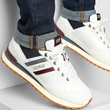 Colmar - Travis Main 141 Zapatillas Blanco Azul Marino Borgoña