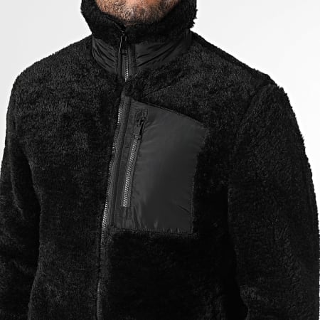 Classic Series - Chaqueta Con Cremallera Y Piel Sintética C24 Negra