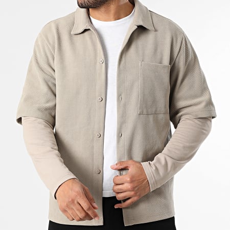 Uniplay - Camicia di jeans testurizzata 032 Beige