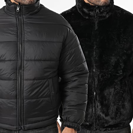 Uniplay - Chaqueta con cremallera de piel reversible 035 Negro