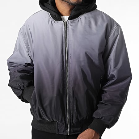 Uniplay - Chaqueta Bomber Capucha 143 Gris Negro Degradado