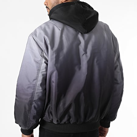 Uniplay - Chaqueta Bomber Capucha 143 Gris Negro Degradado